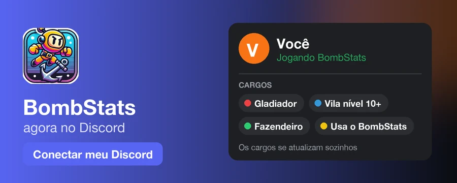BombStats no Discord: cargos, avisos e "Jogando BombStats"